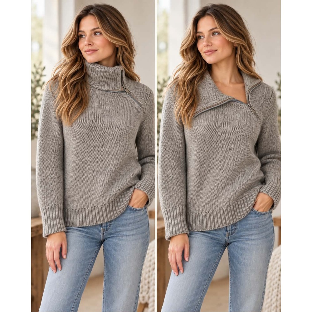 Banana Republic Scandi Chunky Knit Sweater Wool Italian Yarn Gray S Quiet Luxury